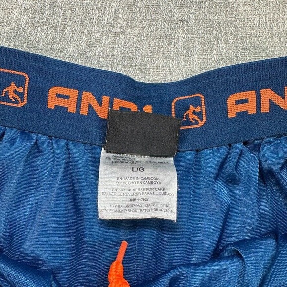 And1 Basketball Shorts Mens Large‎ Multicolor Mesh Waistband Lined - Picture 3 of 7